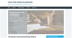 Desktop Screenshot of helpforhomeschoolers.com